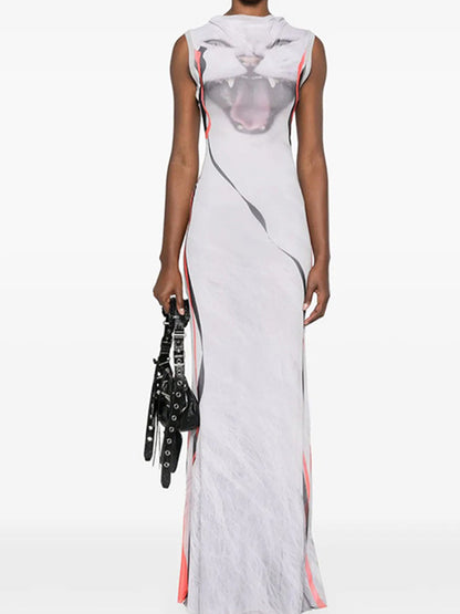 Y2K Functional Prints Maxi Dress