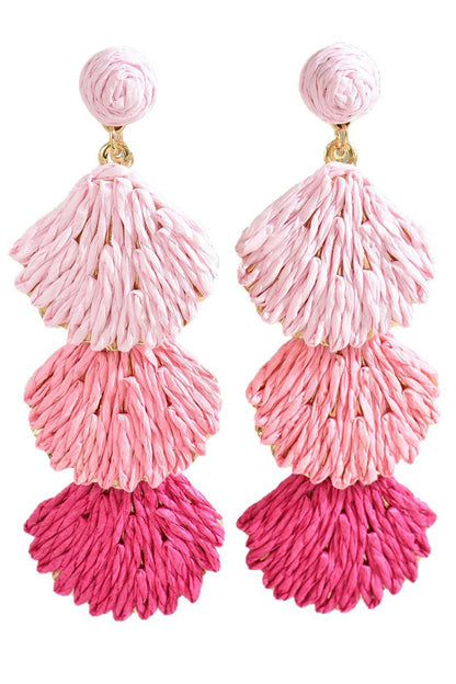 Bohemian Style Woven Seashell Vacation Earrings