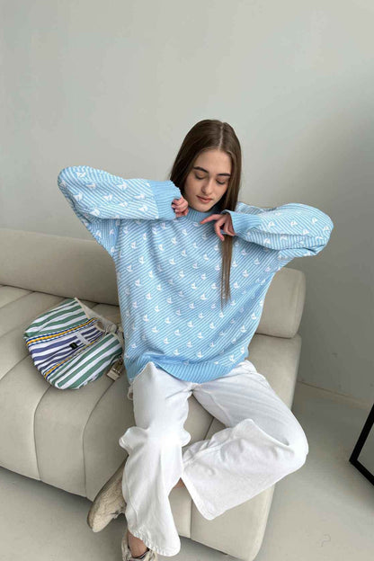 Crew Neck Knit Pullover Sweater