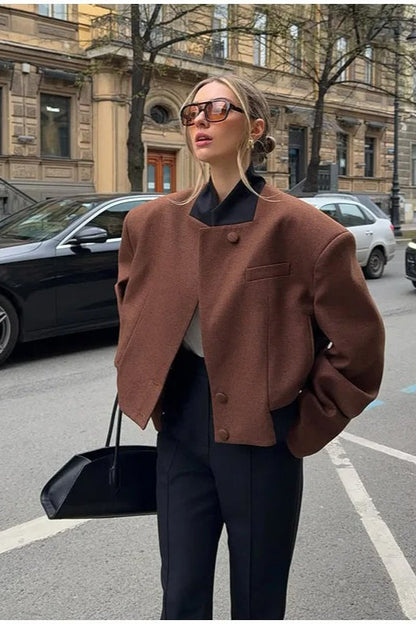 Vintage Lapel Short Jacket