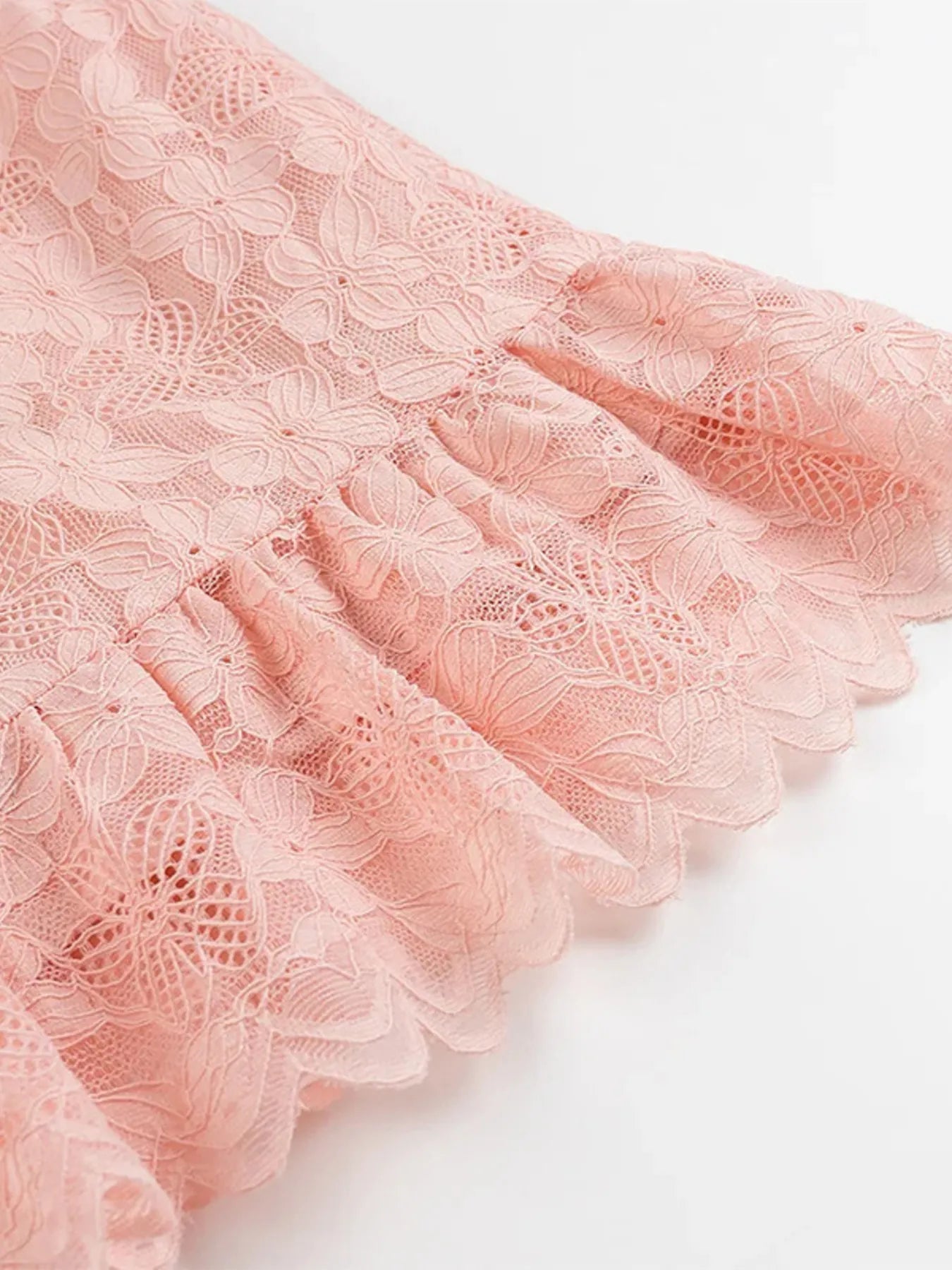 Pink Lace Mini Dress