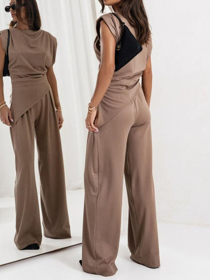 Sculpted Elegance Satin Co-Ord Set