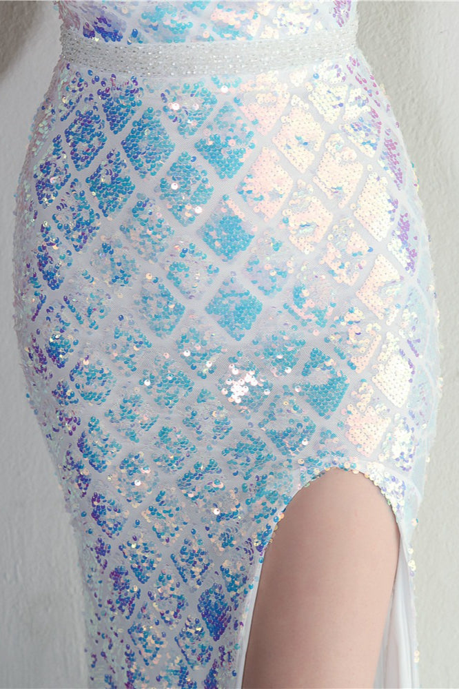 | Iridescent Sequin Bodycon Maxi Dress
