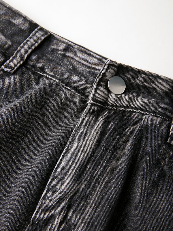 Washed Black Ripped Boyfriend Jeans