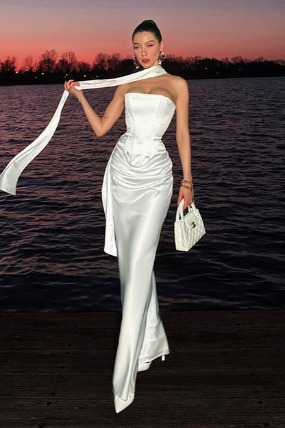 Slimming Square Neck Waist-Cinched Party Dress