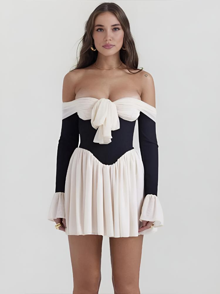 | Off-Shoulder Corset Mini Dress