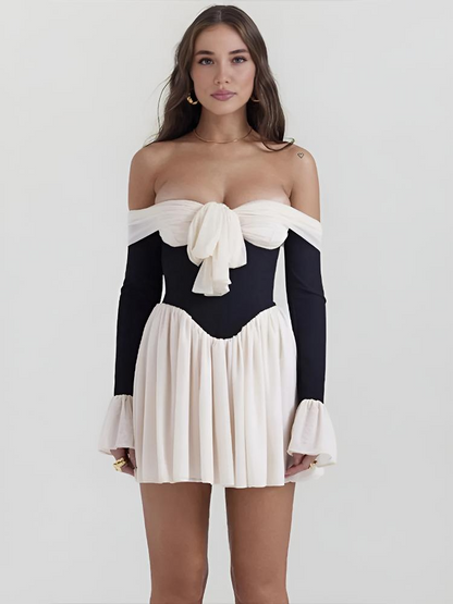 | Off-Shoulder Corset Mini Dress