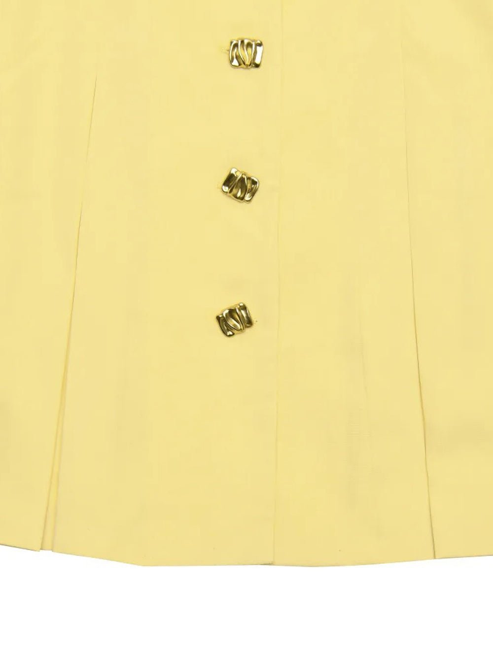 Oversized Collar Metal Button Front Pleated A-Line Mini Blazer Dress