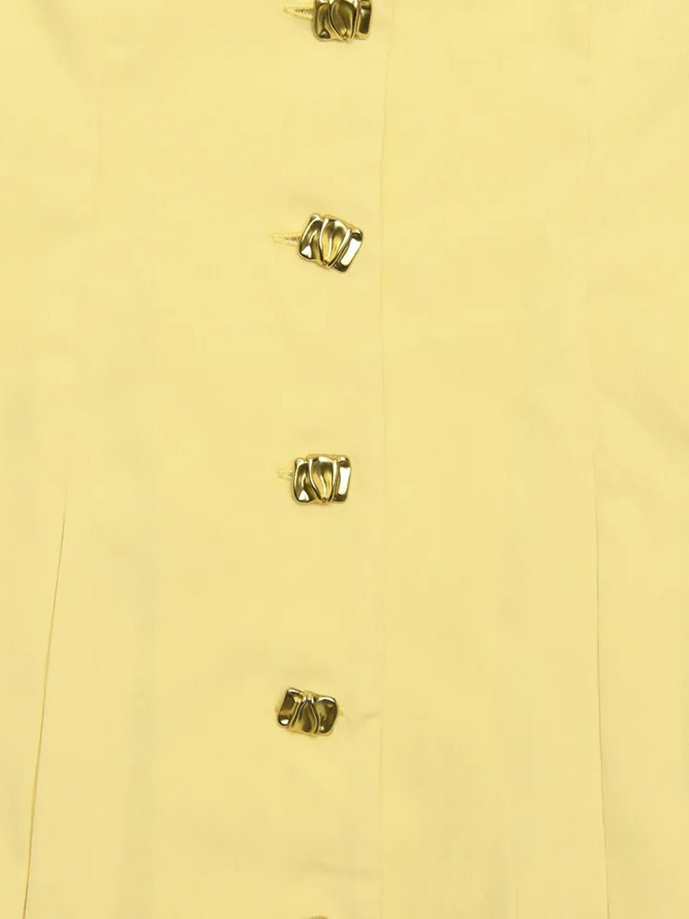 Oversized Collar Metal Button Front Pleated A-Line Mini Blazer Dress