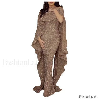 Fall For Women 2024 Vintage Short Sleeve Crew Neck Glitter Sparkly Sequin Slim Bodycon Formal Party Prom Dress