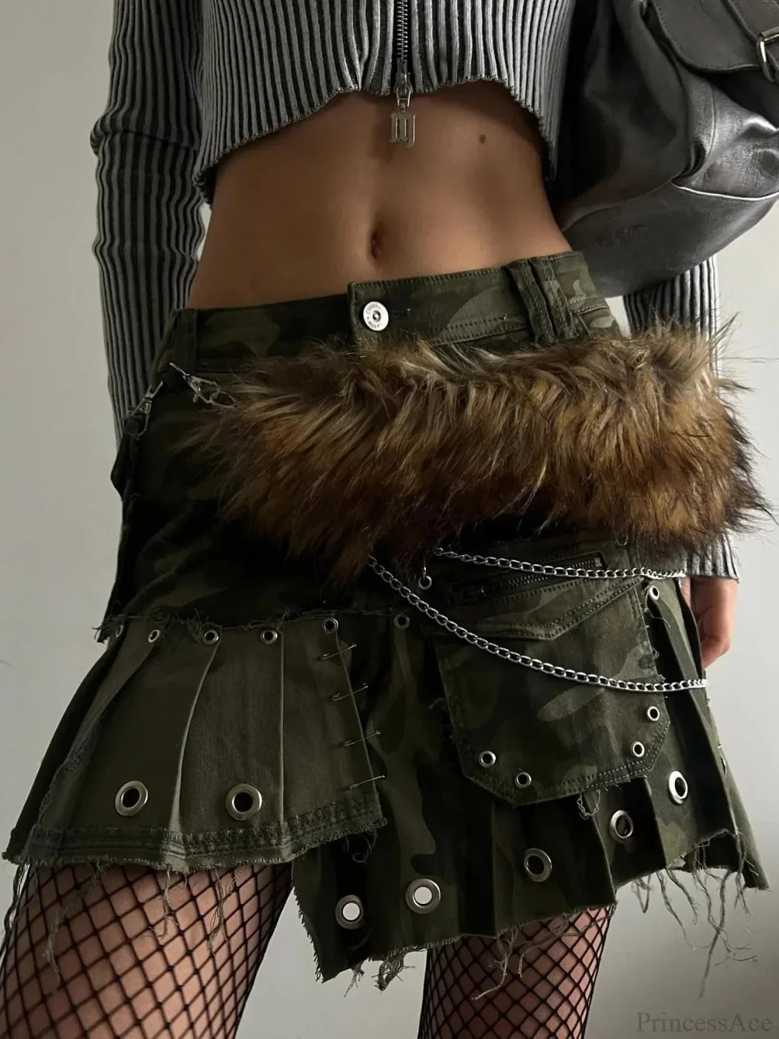 False Hair Gothic Metal Chain Joined Belt