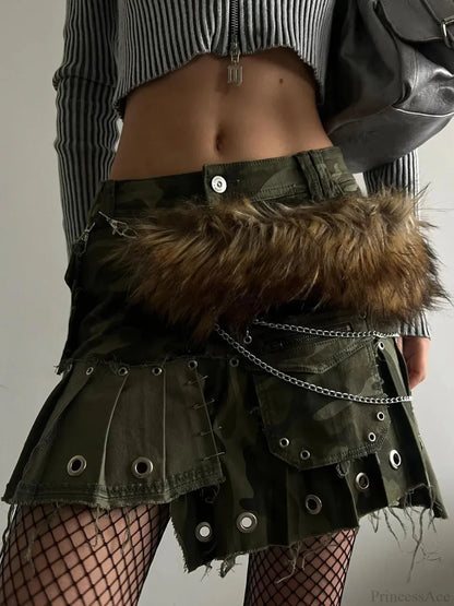 False Hair Gothic Metal Chain Joined Belt