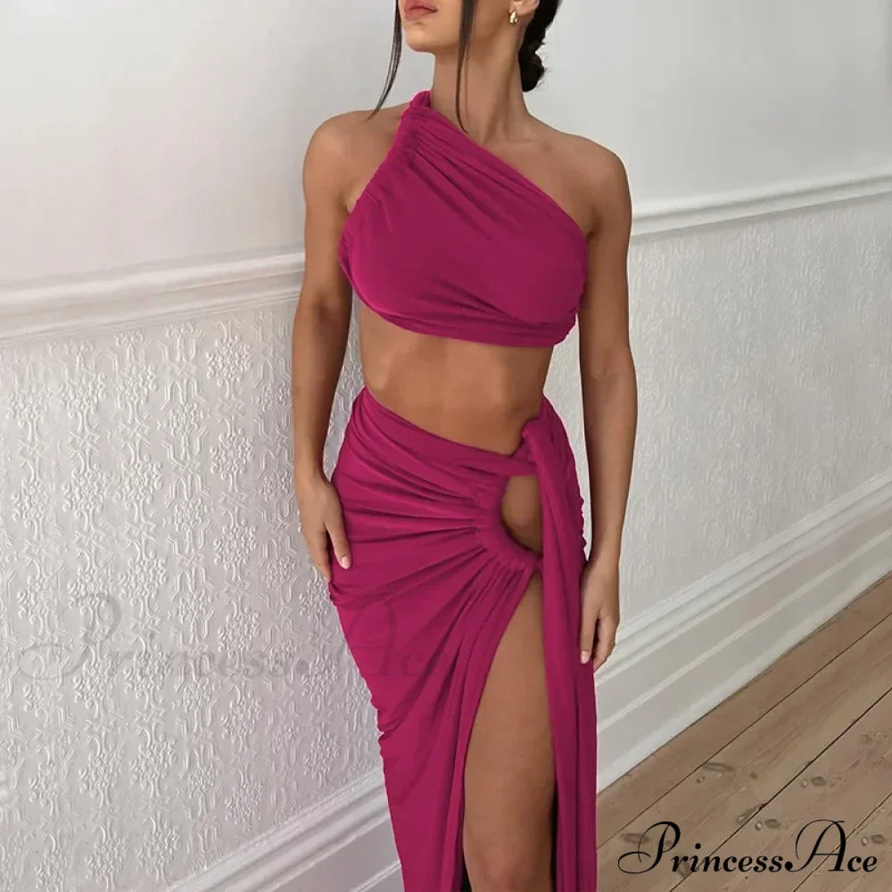 Fashion Asymmetric Sleeveless Maxi Dress