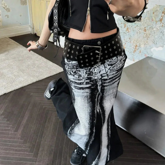 Fashion Gothic Rivet Leather Cummerbund Belt