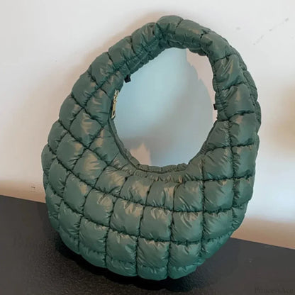 Fashion Quilted Puffer Cloud Pleated Shoulder Handbag
