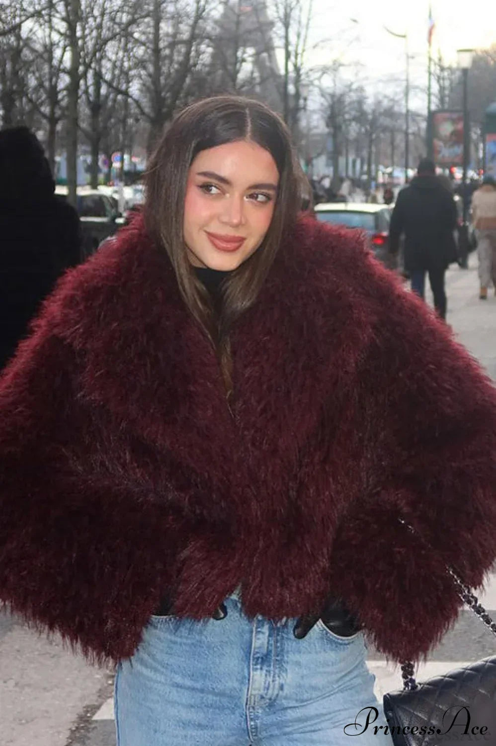 Faux Fur Shearling Short Cardigan Jacket Coat