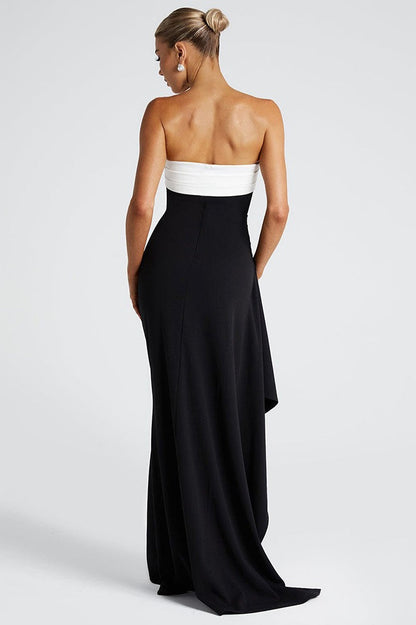 | Off-Shoulder Strapless Bodycon Maxi Dress