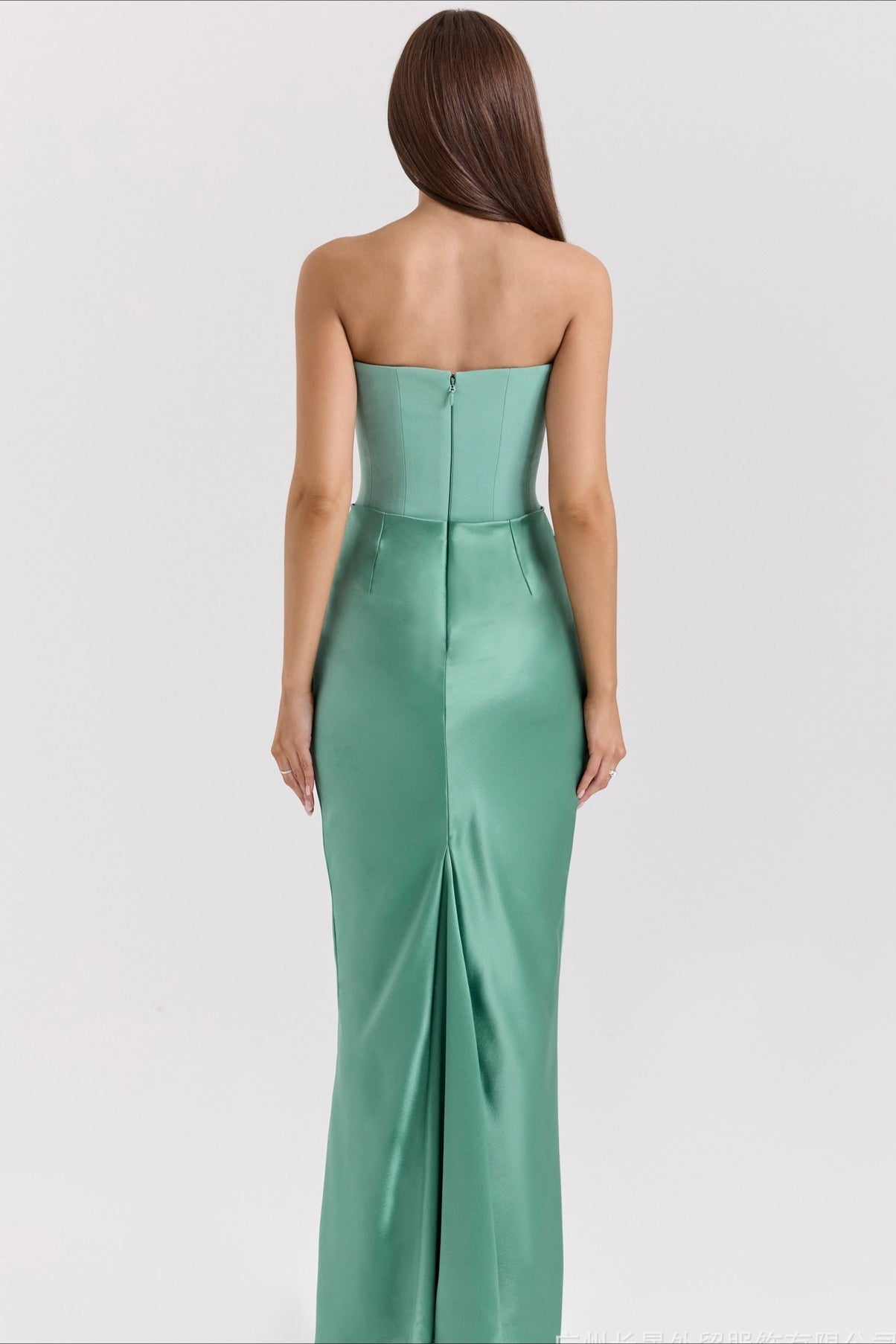 | Strapless Boned Corset Maxi Dress