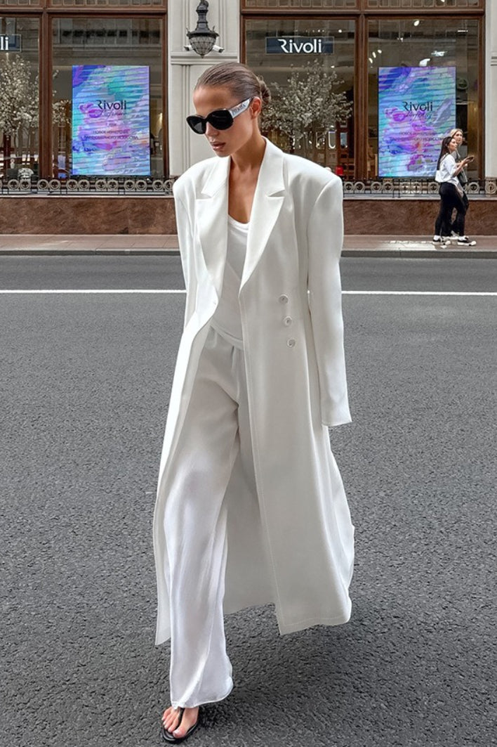 Slim Fit Long Blazer Coat