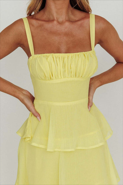Sexy Backless Halter Tiered Ruched Waist Maxi Prom Dress