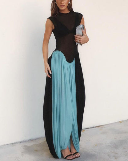 Mesh Bodycon Maxi Dress