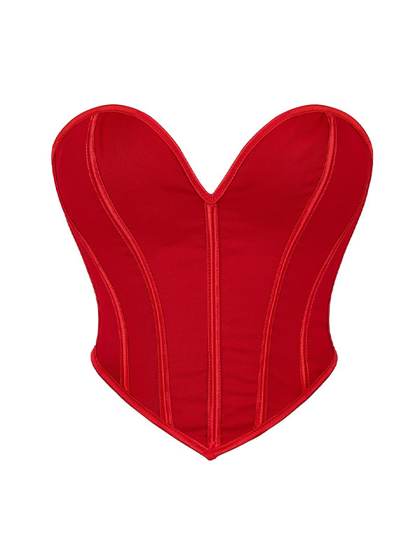 Mesh Breathable Heart Shaped Corset Top