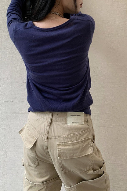 Deconstructed Paneled Cargo Straight Leg Jeans