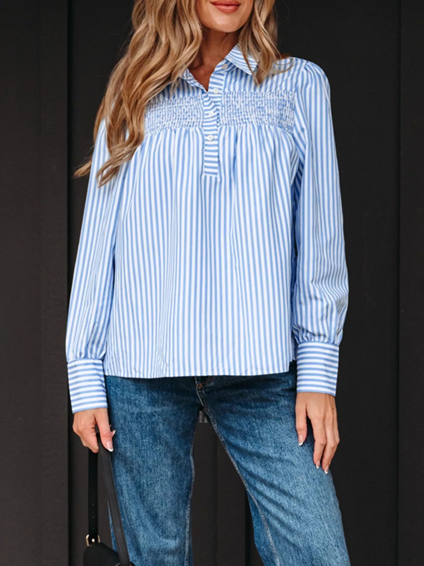 Heather Smocked Top