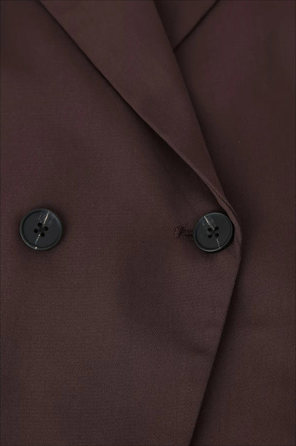 High-Waisted Button Blazer
