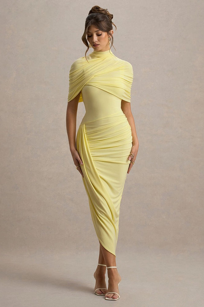 Sexy Slim Ruched Backless Chic Formal Dress