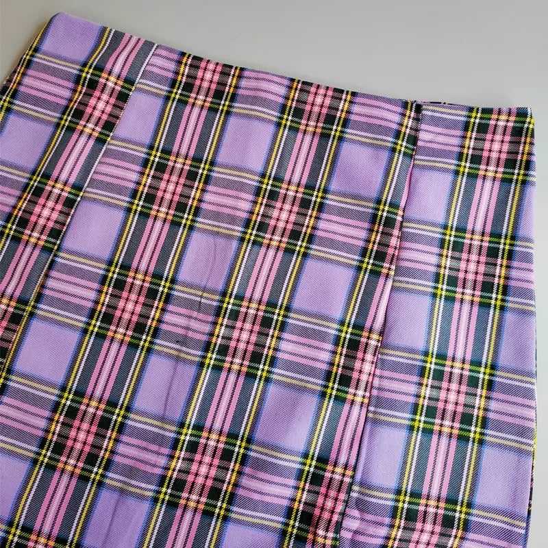 Cute Plaid Checkered School Girl Chic Sexy Mini Skirt Kpop E-Girl Kawaii Korean Japanese Harajuku Chinese Retro Streetwear Aesthetic
