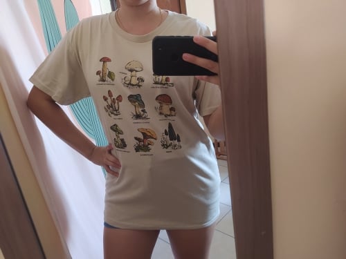 Mushroom Print Short Sleeve T-shirt