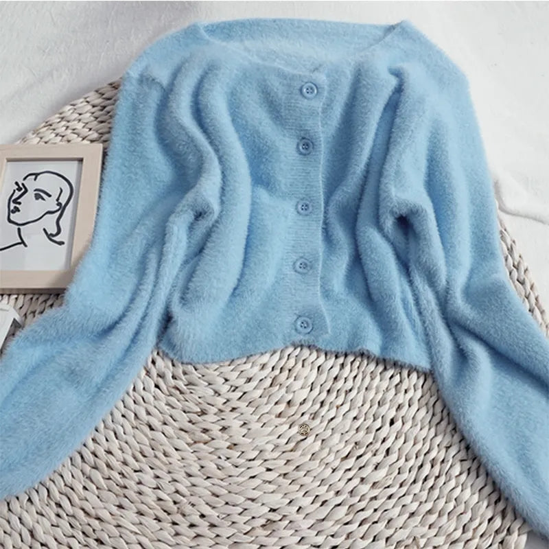 Pastel Fluffy Soft Cardigan