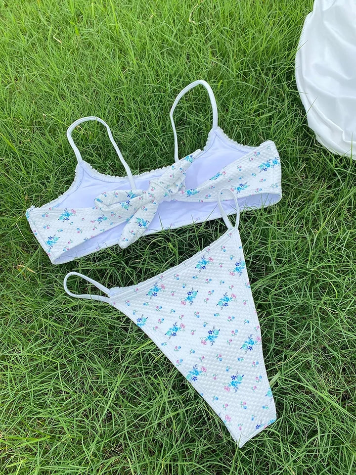 3PCS Floral Bikini Swimsuit Set