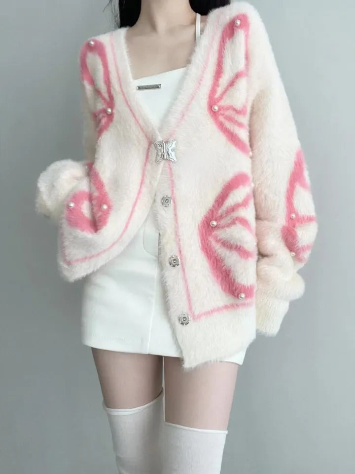 Fluffy Butterfly Sweater