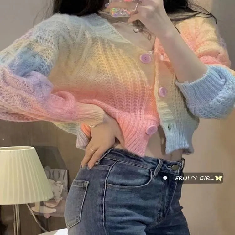 Rainbow V Neck Sweater