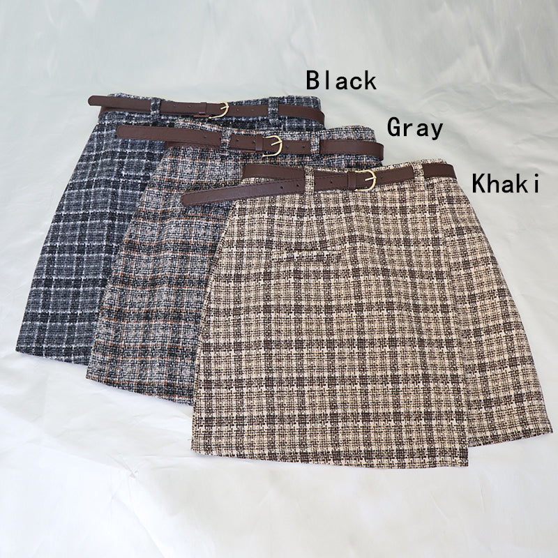 Cute Plaid Irregular Sweet High Waisted A-line Mini Skirt Vintage Autumn Casual School Girl E-Girl Kawaii Korean Japanese Harajuku Retro Streetwear