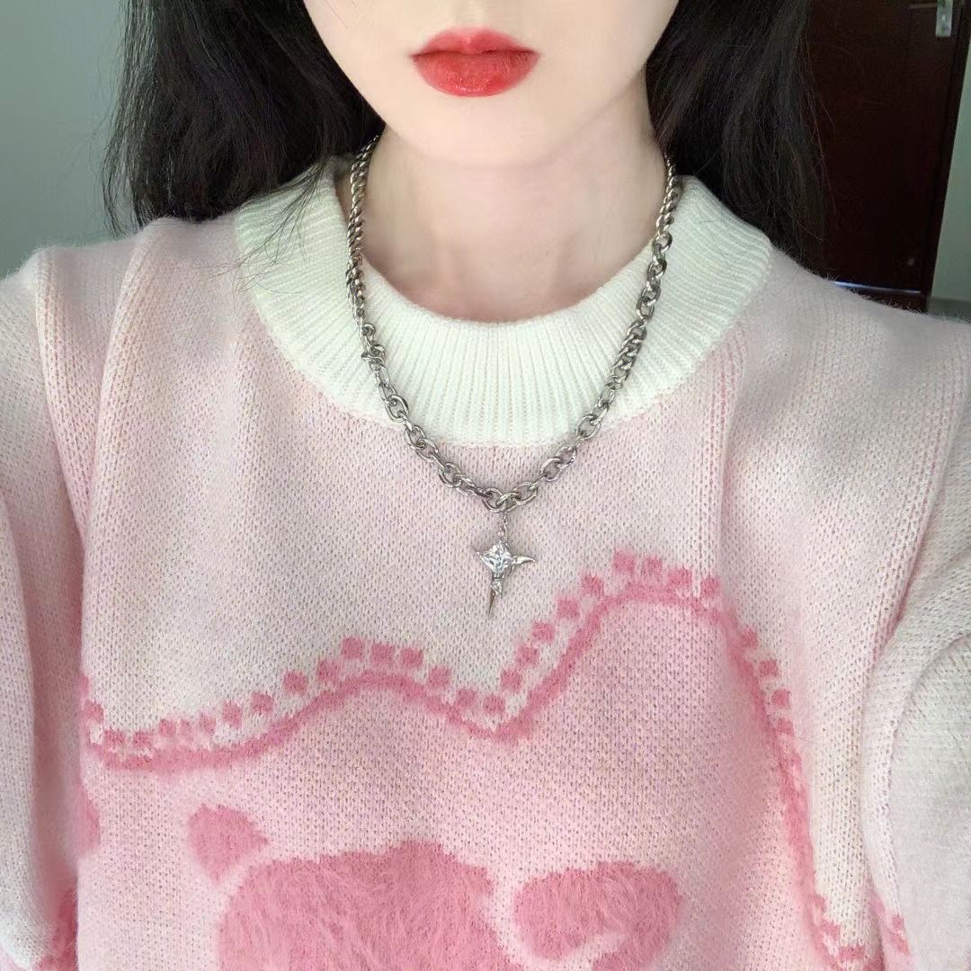 Pink Teddy Bear Print Sweater
