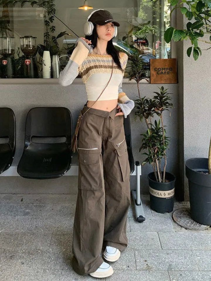 Striped Hollow Out Smock