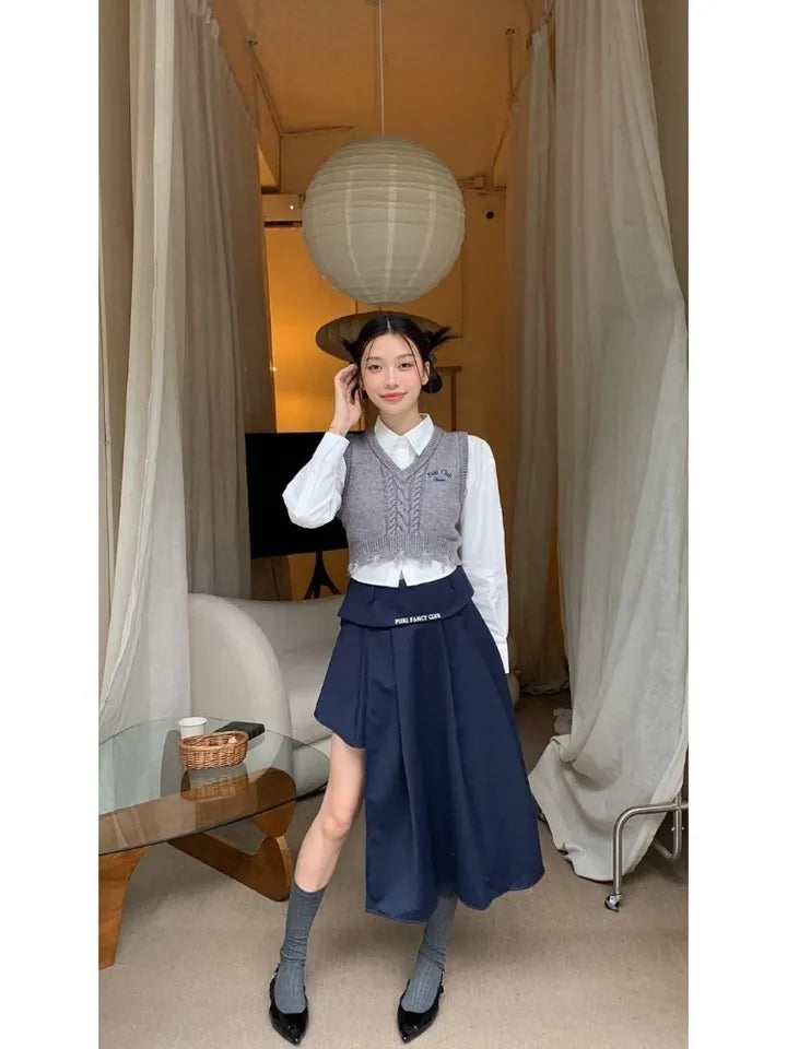 Vintage Grey Sweater Vest