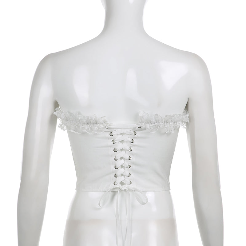 White Bustier Corset Top
