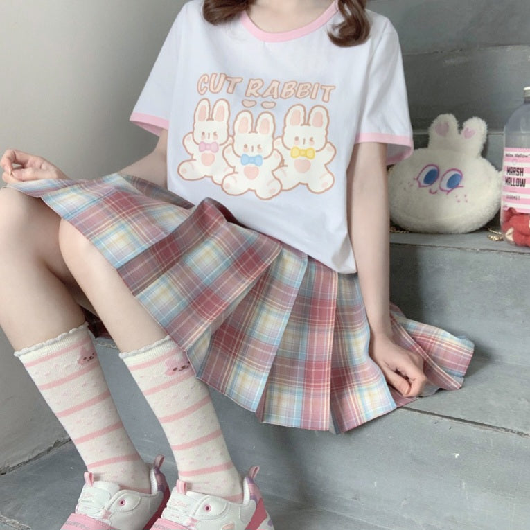Rabbit Print Short Sleeve T-shirt