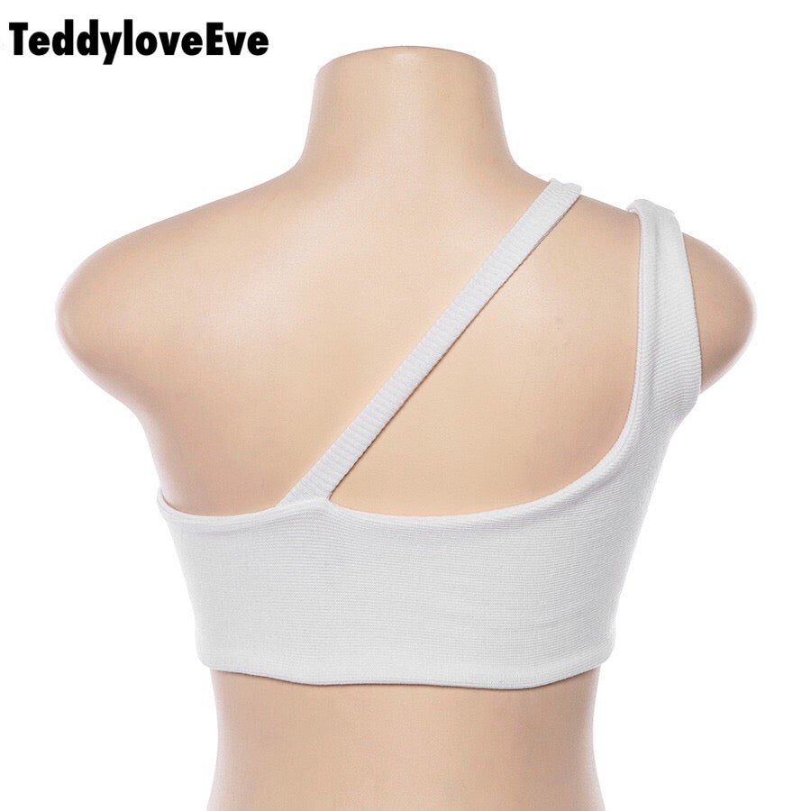 Cute Sexy Solid Color Metal Tube Strap Crop Top Camisole Shirt Tee T-shirt E-Girl Kawaii Korean Japanese Harajuku Chinese Retro Streetwear Aesthetic