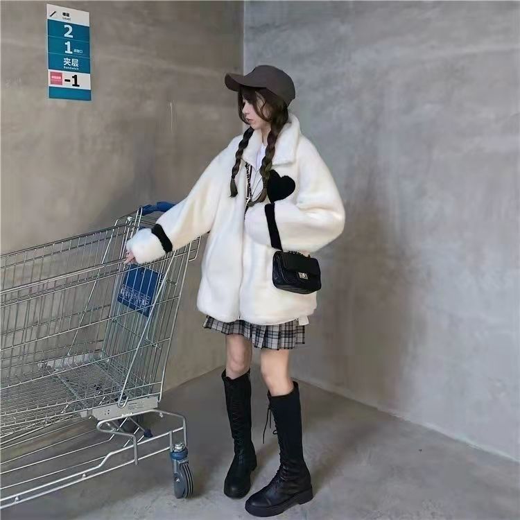 Blue Heart Fleece Zipper Jacket