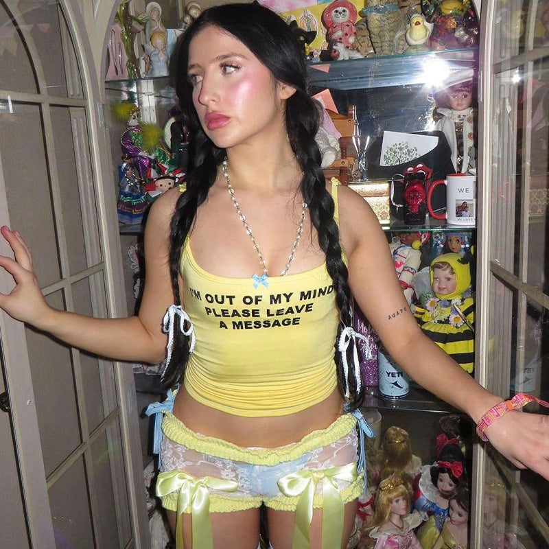 Yellow Print Tank Top