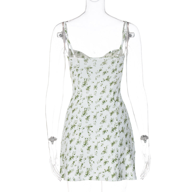 Floral Chiffon A-Line Mini Dress