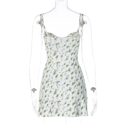 Floral Chiffon A-Line Mini Dress