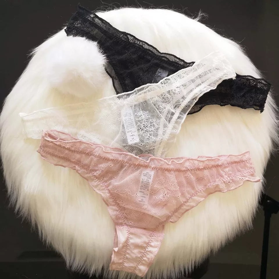 Sexy Cute Bunny Rabbit Pompom Tail Transparent Underwear Panties Lingerie Thong Aesthetic Casual Summer E-Girl Kawaii Korean Japanese Harajuku