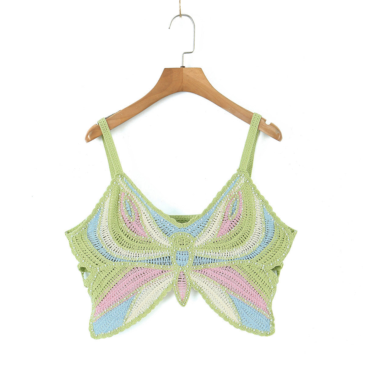Butterfly Knit Crochet Top