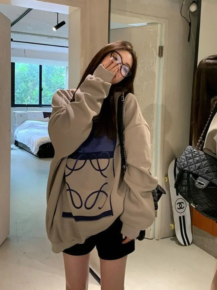 Grey Vintage Graphic Hoodie